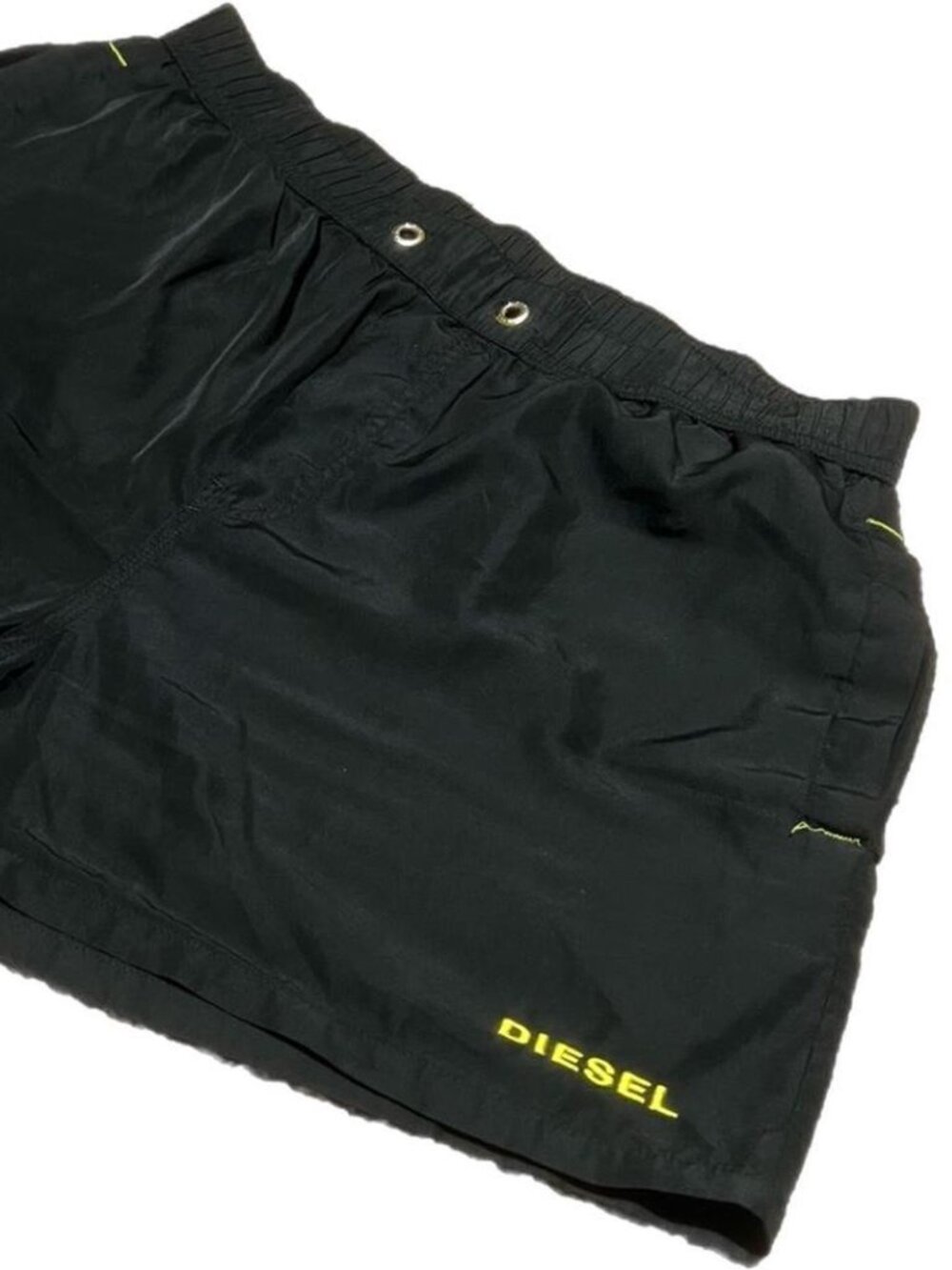 Diesel Men's Black and Green Shorts
